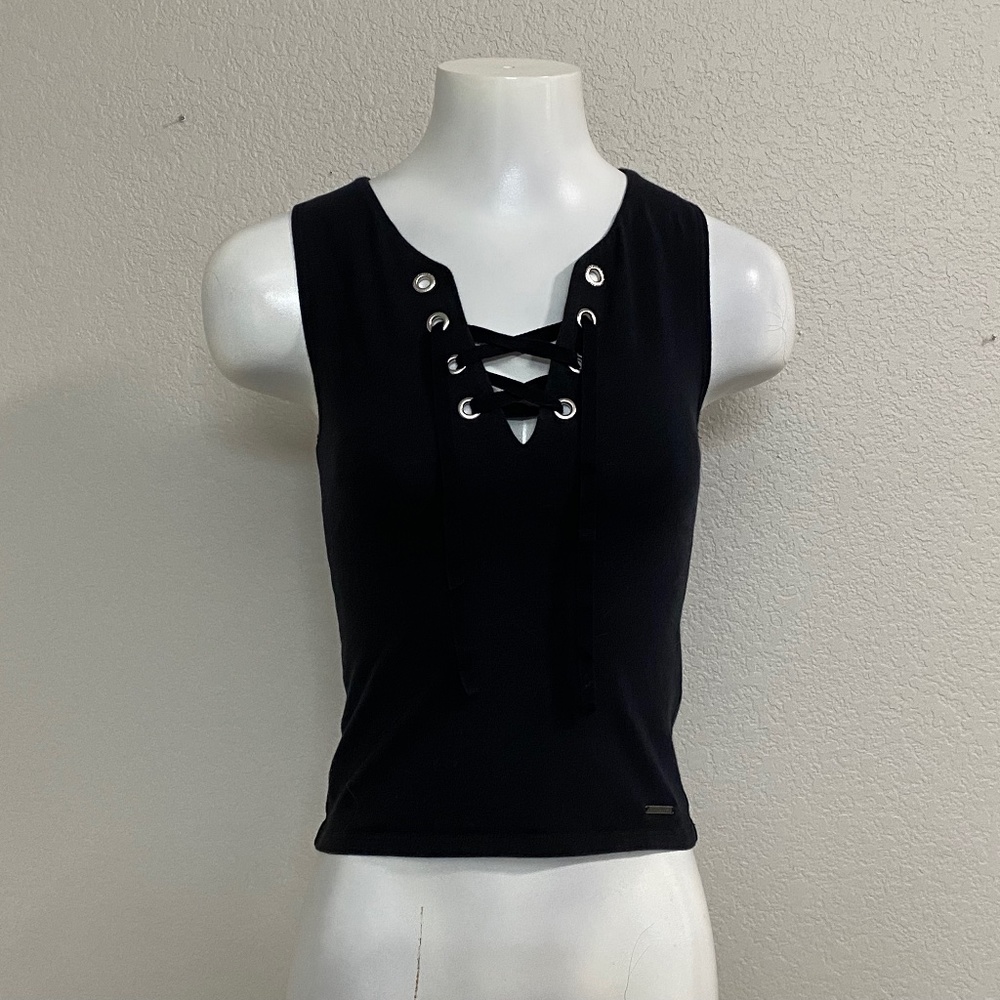 Abercrombie & Fitch Lace Up Crop Top Small